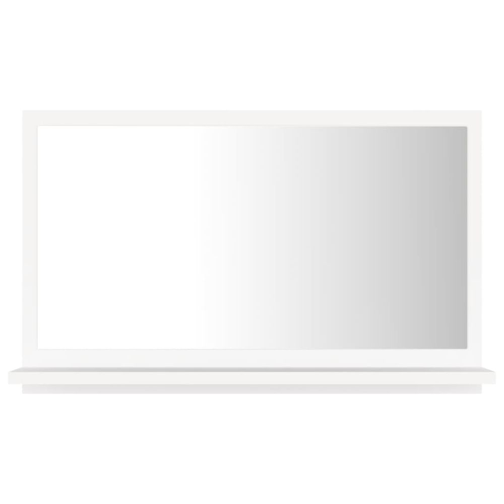 Vidaxl Kúpeľňové zrkadlo biele 60x10,5x37 cm spracované drevo